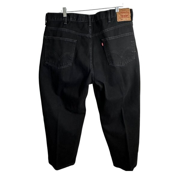 Levis Mens Relaxed Fit Black Denim Jeans Size 42 - Picture 4 of 14